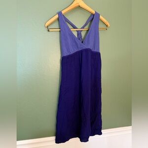 Hard Tail Forever XS Purple Colorblock Twist Back Dress